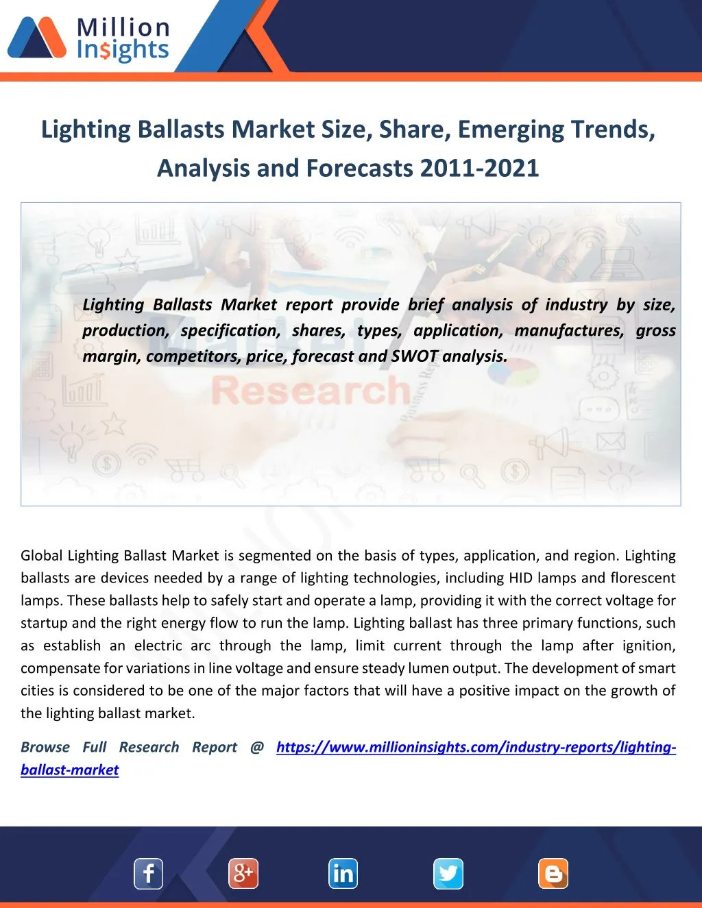 lighting ballasts market size share emerging