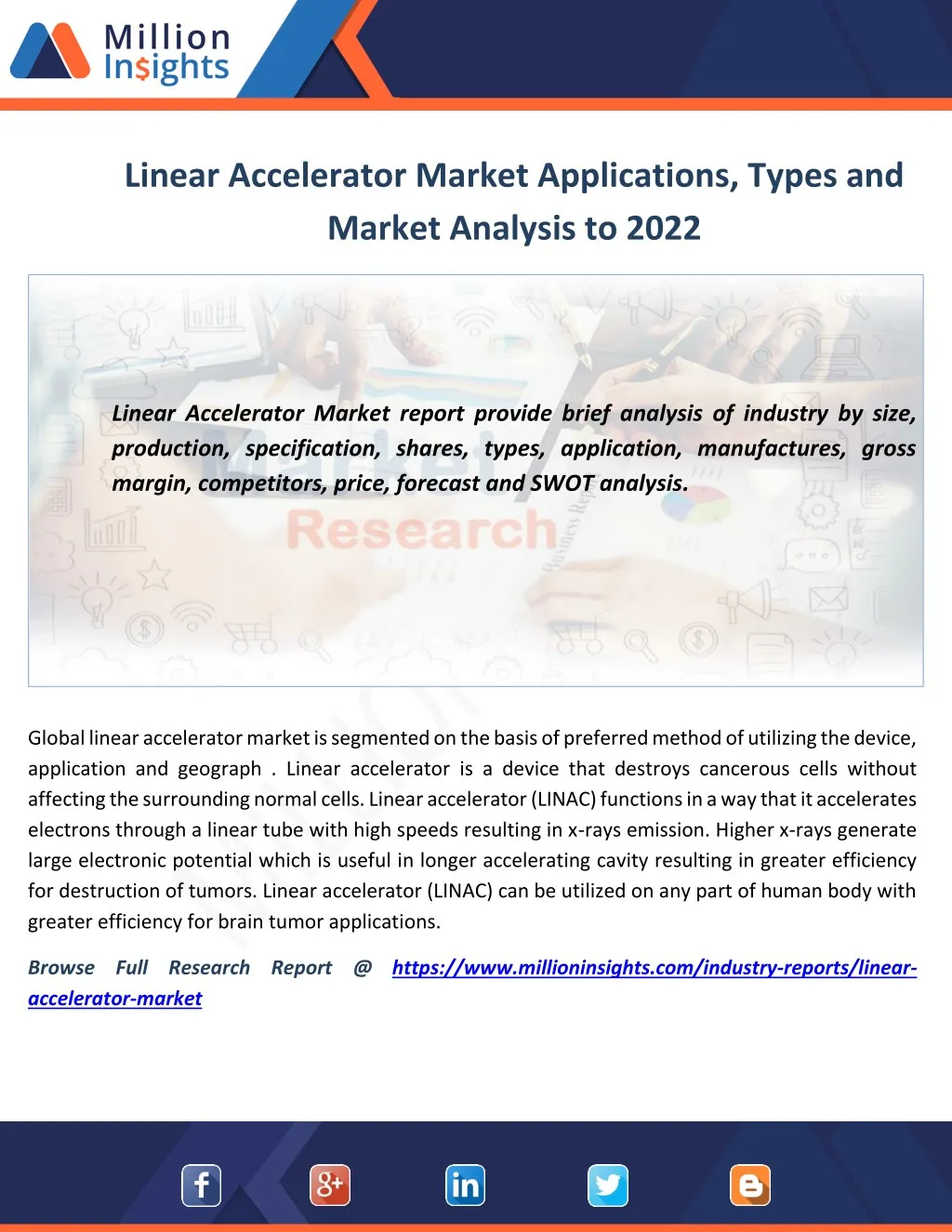 linear accelerator market applications types