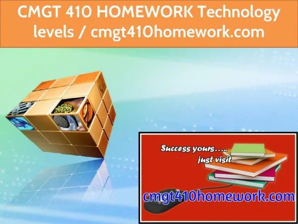 CMGT 410 HOMEWORK Technology levels / cmgt410homework.com