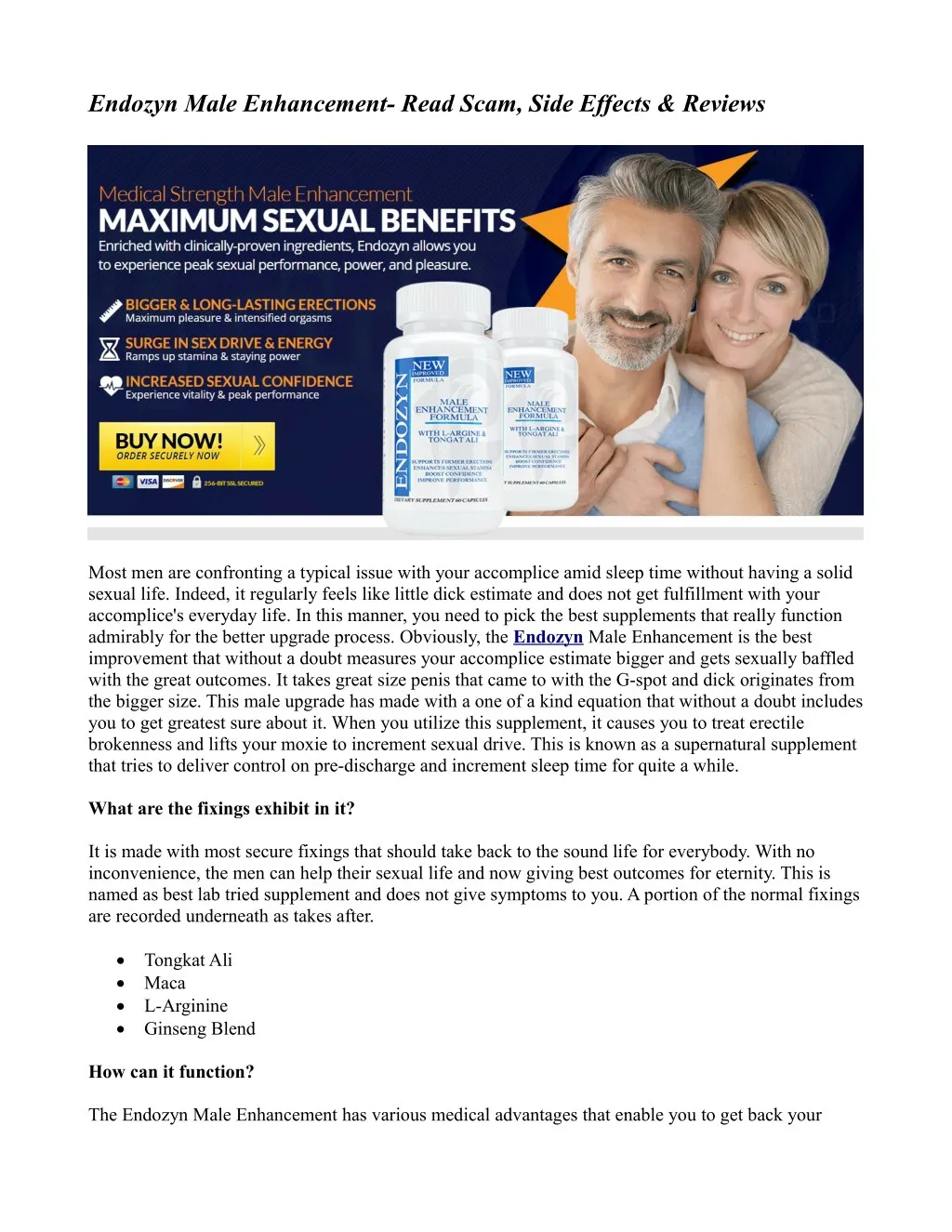 endozyn male enhancement read scam side effects