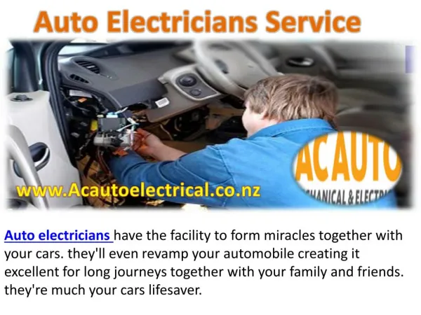 Auto Electricians Service acautoelectrical.co.nz