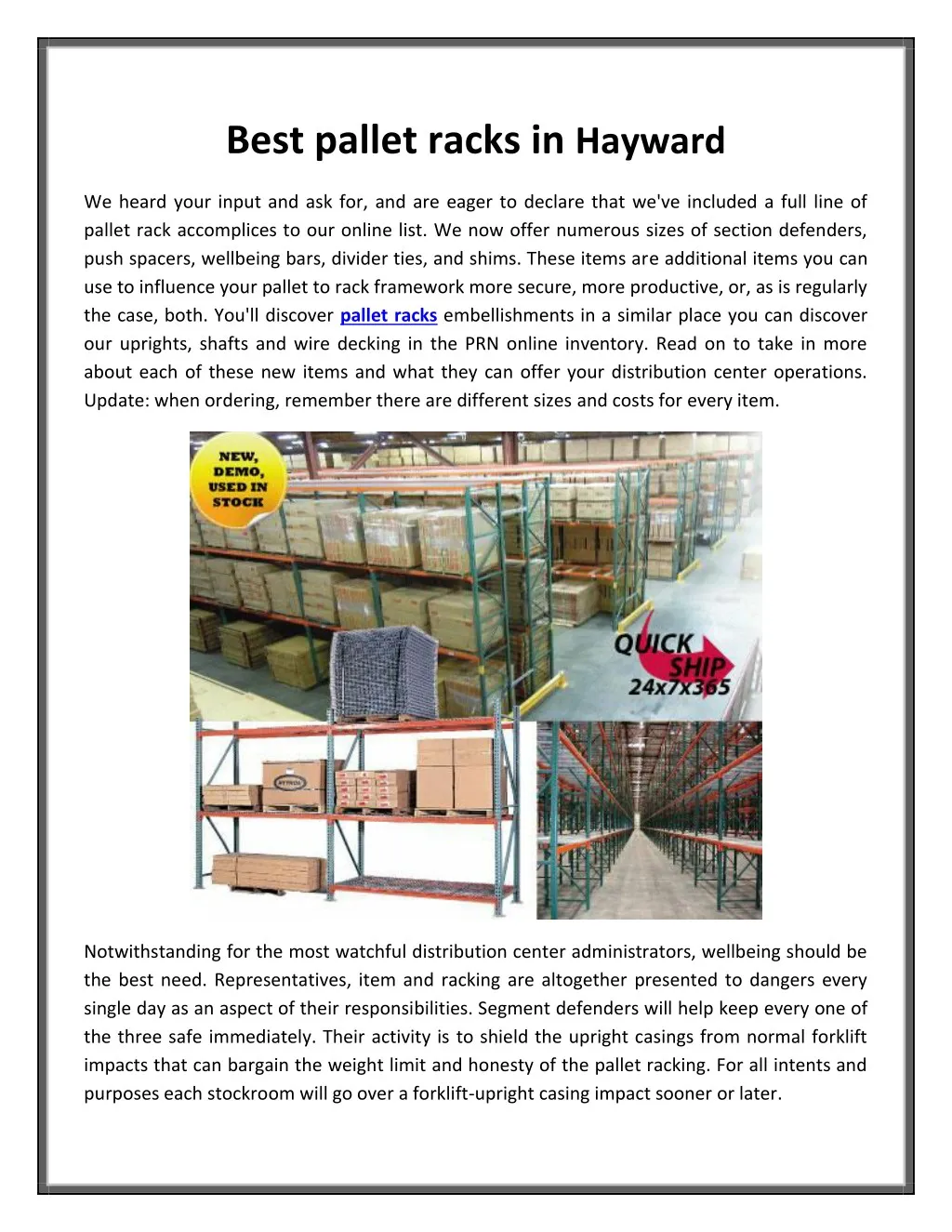 best pallet racks in hayward