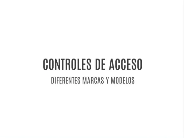 CONTROLES DE ACCESO