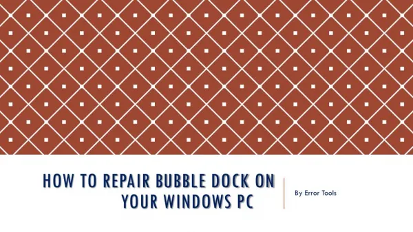 How to Fix BubbleDock on Your PC