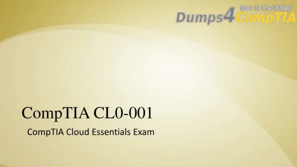 CLO-001 - CompTIA Real Exam Questions - 100% Free | Dumps4compTIA