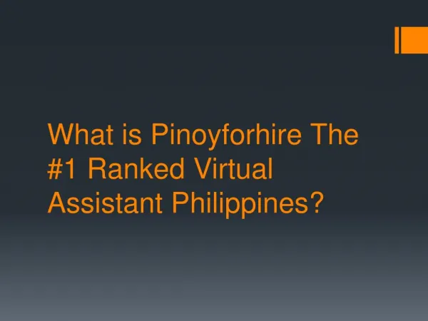 What is Pinoyforhire The #1 Ranked Virtual Assistant Philippines?