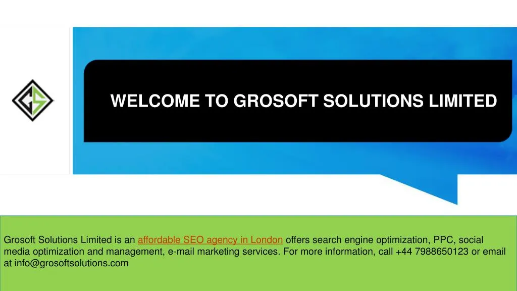 welcome to grosoft solutions limited
