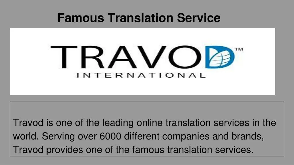 famous translation service