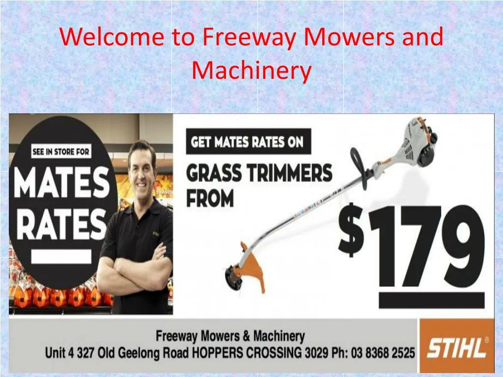 welcome to freeway m owers and machinery