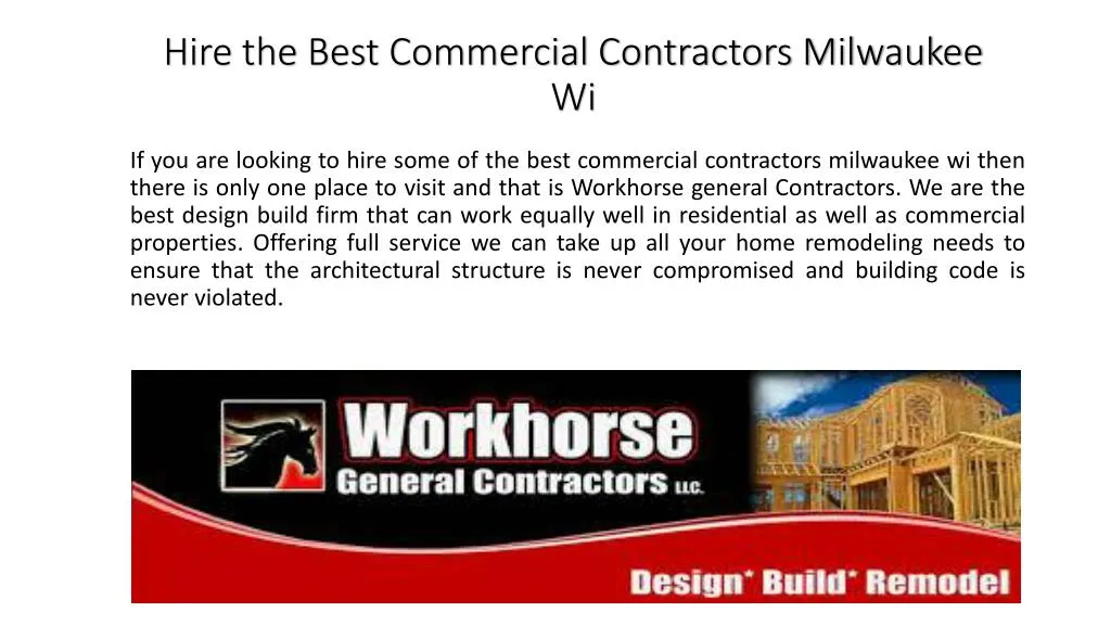 hire the best commercial contractors milwaukee wi