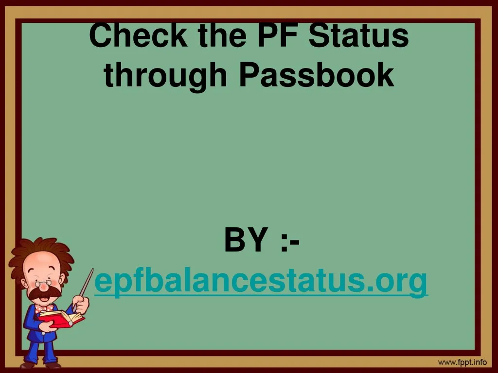 check the pf status through passbook