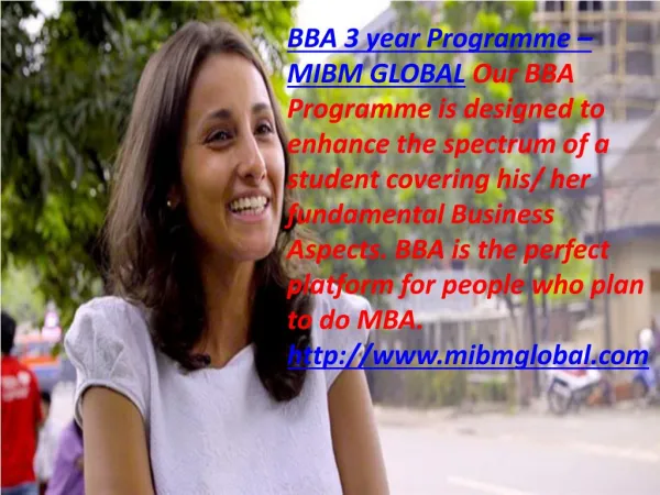 bba 3 year programme mibm global