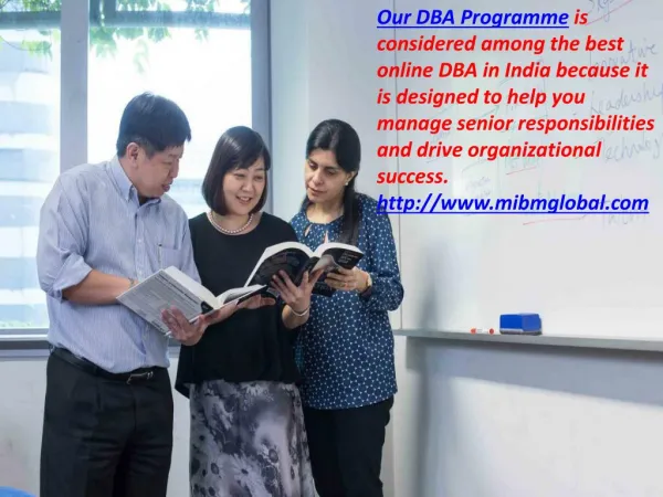 DBA Programme in MIBM GLOBAL