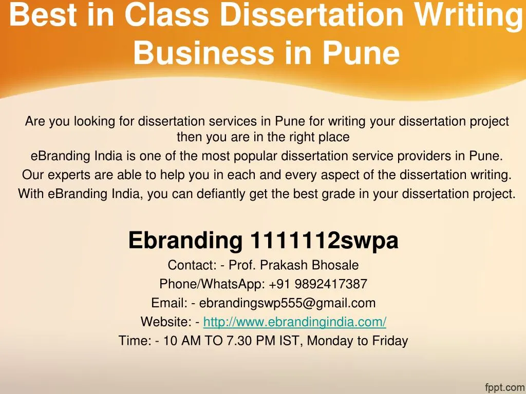 best in class dissertation writing business in pune