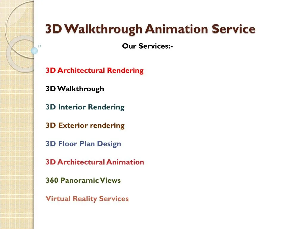 3d walkthrough animation service