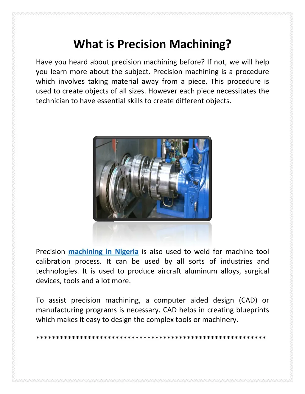what is precision machining what is precision
