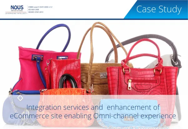 A Nous Case-study on Integration Services and Enhancement of eCommerce Website