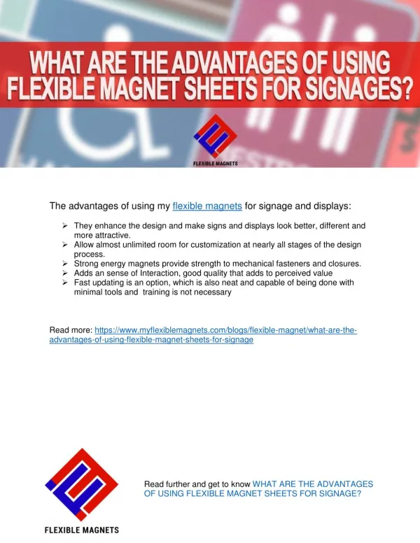 What are the advantages of using Flexible Magnet Sheets for Signage?