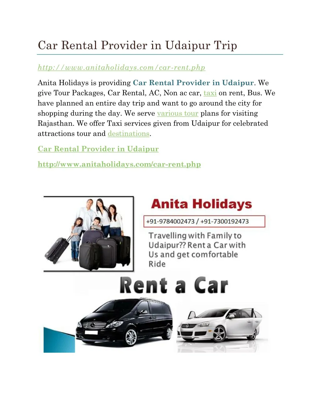 car rental provider in udaipur trip