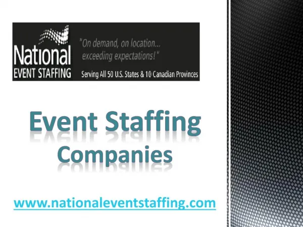 Event Staffing Companies - www.nationaleventstaffing.com
