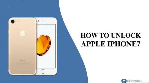 How To Unlock Apple iPhone 7