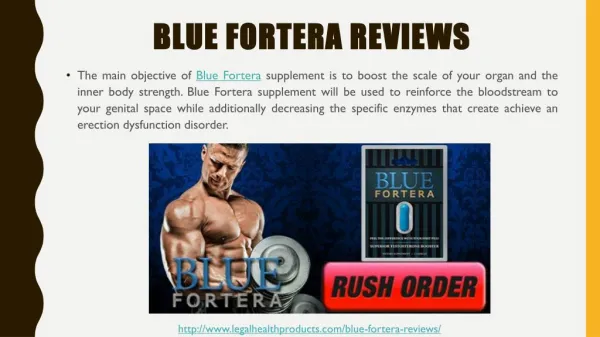 Blue Fortera Testosterone Booster Reviews, Cost, Price and Free Trial