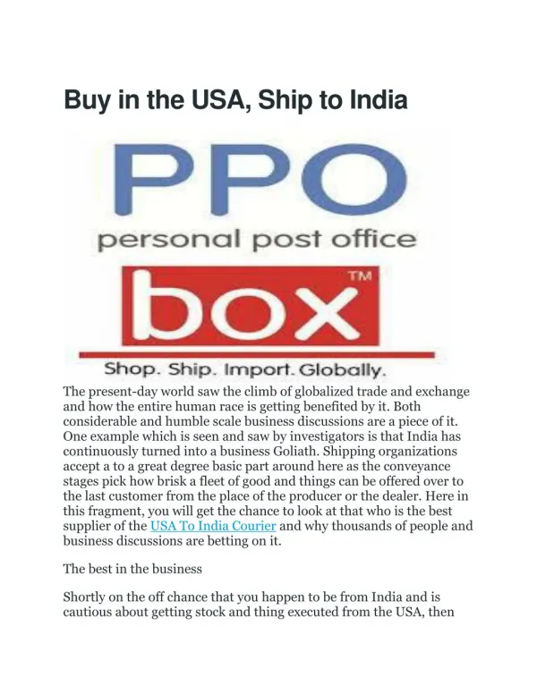 international shipping | PPOBox(Personal Post Office)