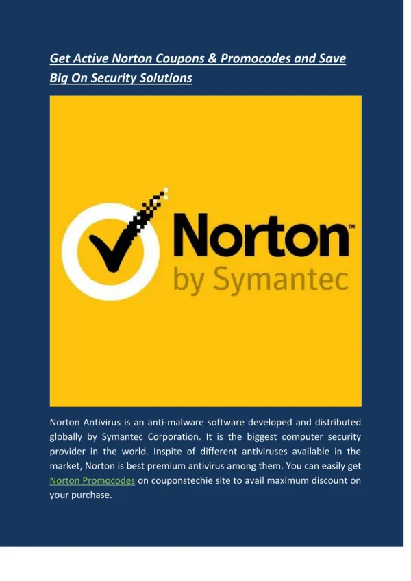 Get Top Notch Security With Norton Security Solutions