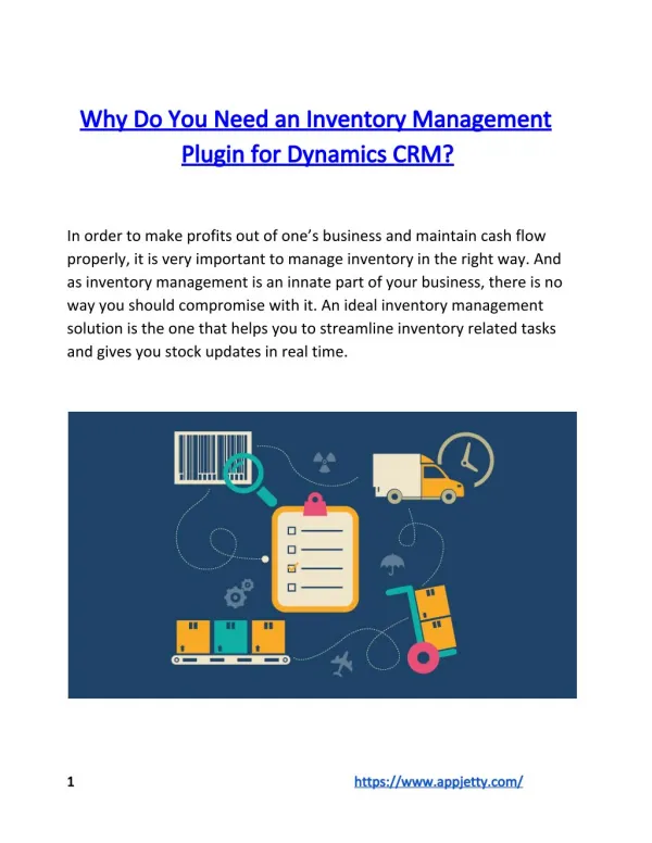 Why Do You Need an Inventory Management Plugin for Dynamics CRM?