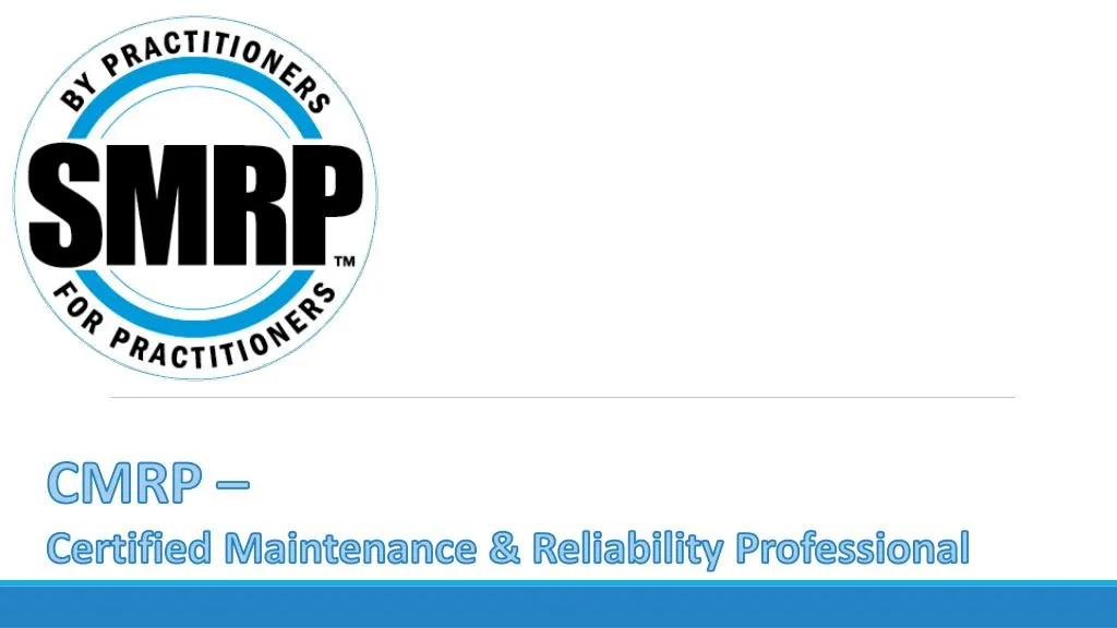 cmrp certified maintenance reliability