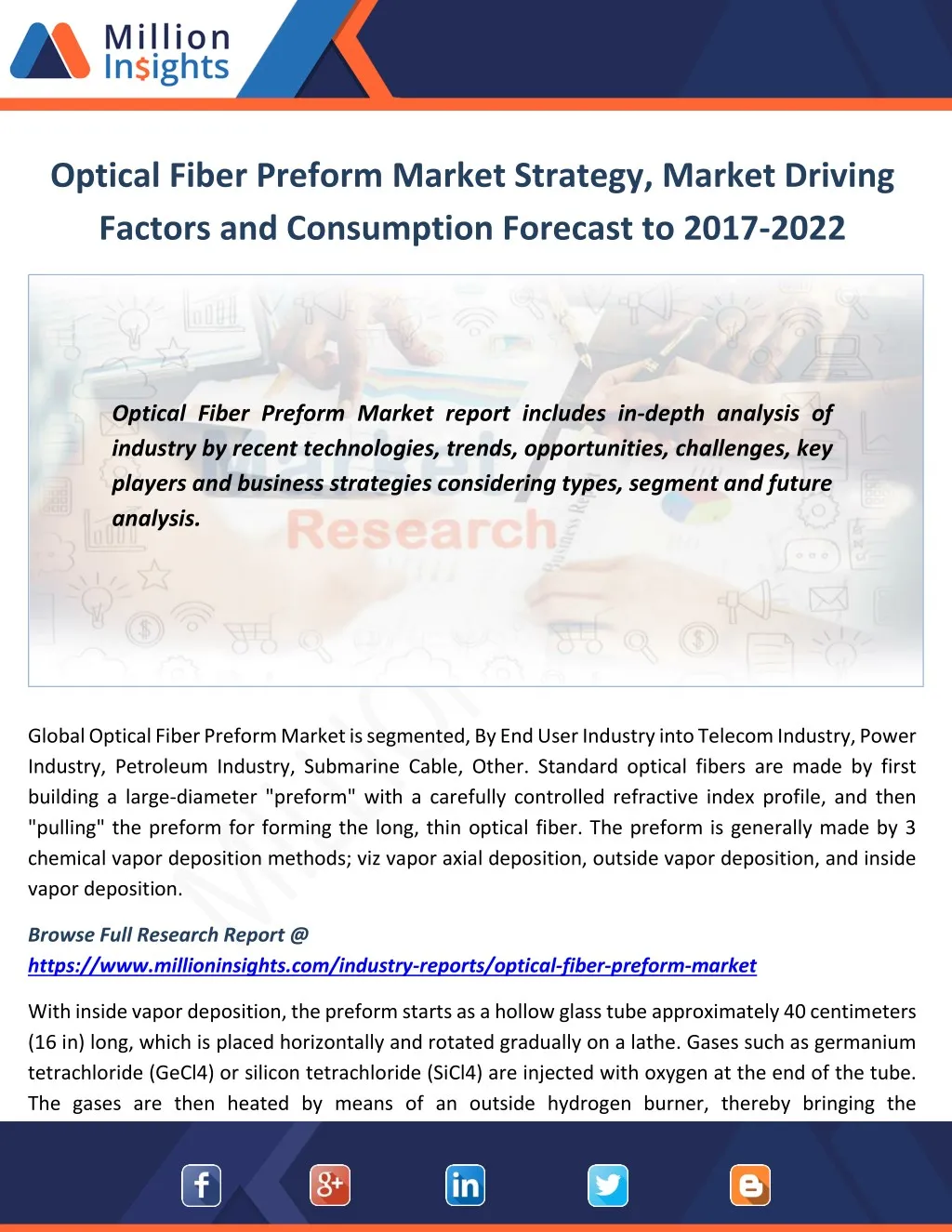 optical fiber preform market strategy market