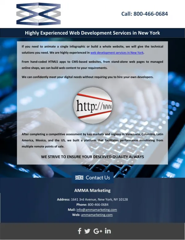 Highly Experienced Web Development Services in New York