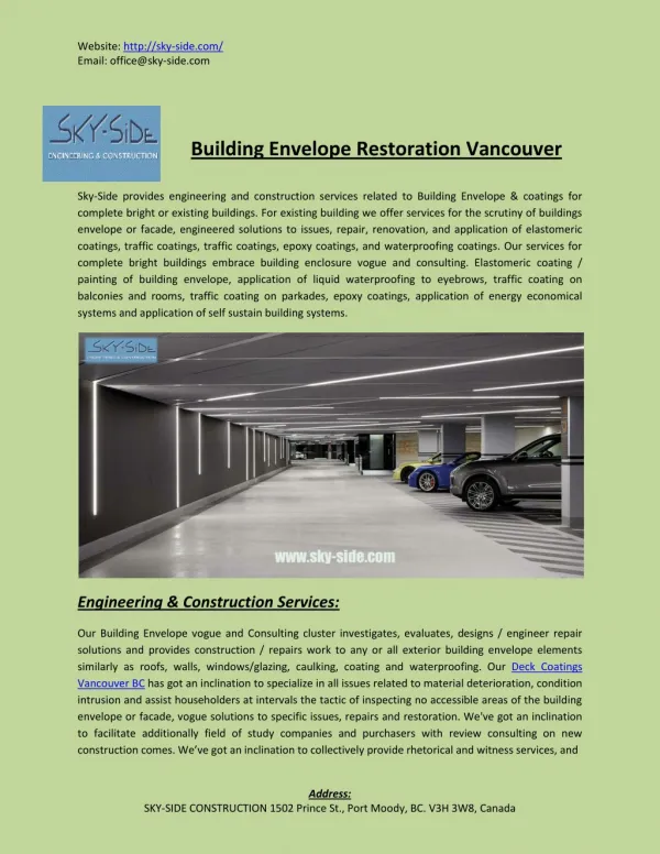 Building Envelope Restoration Vancouver