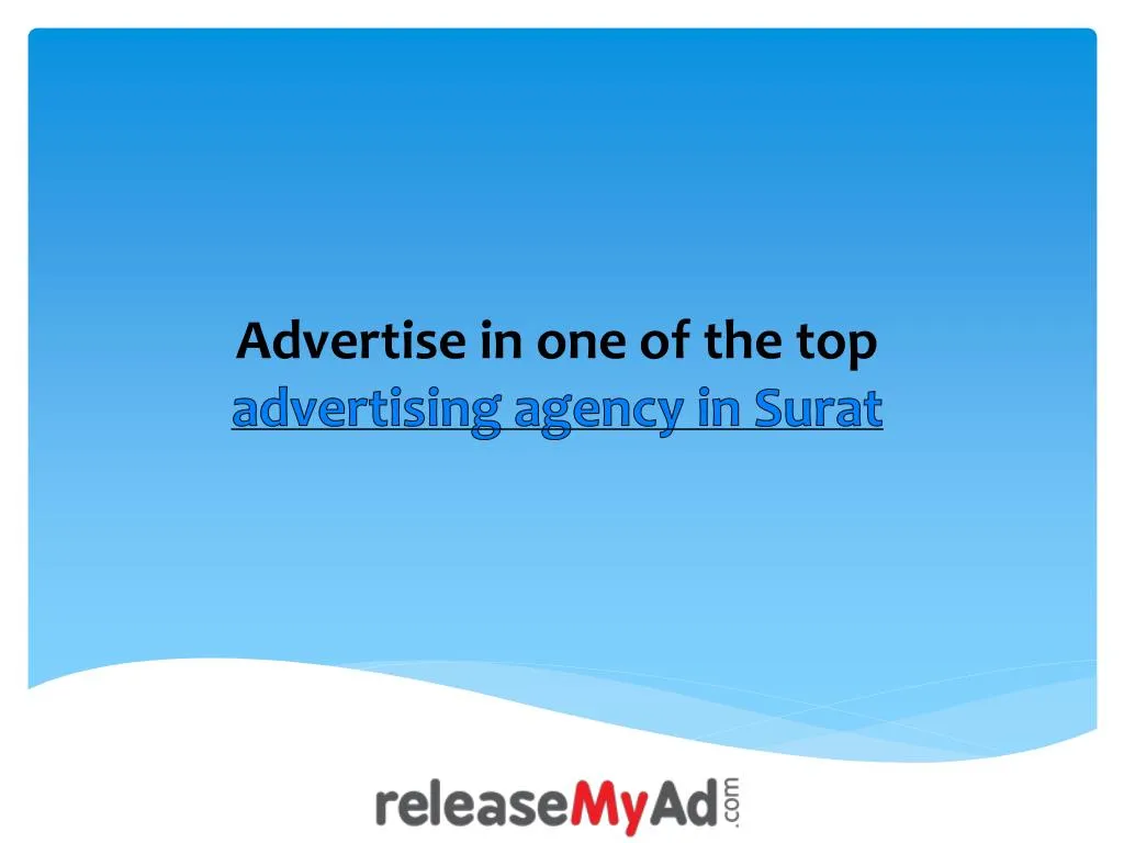 advertise in one of the top advertising agency