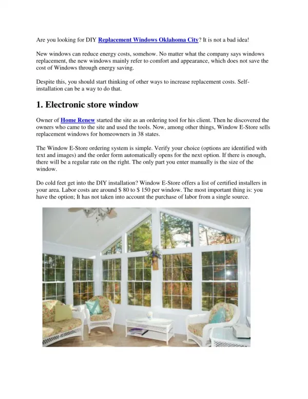 Where to Buy DIY Replacement Windows