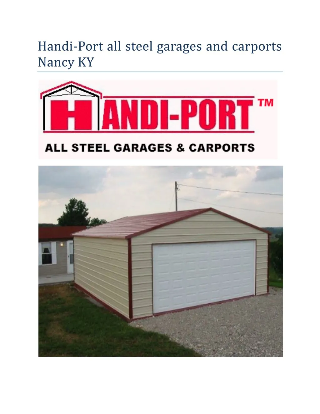 handi port all steel garages and carports nancy ky