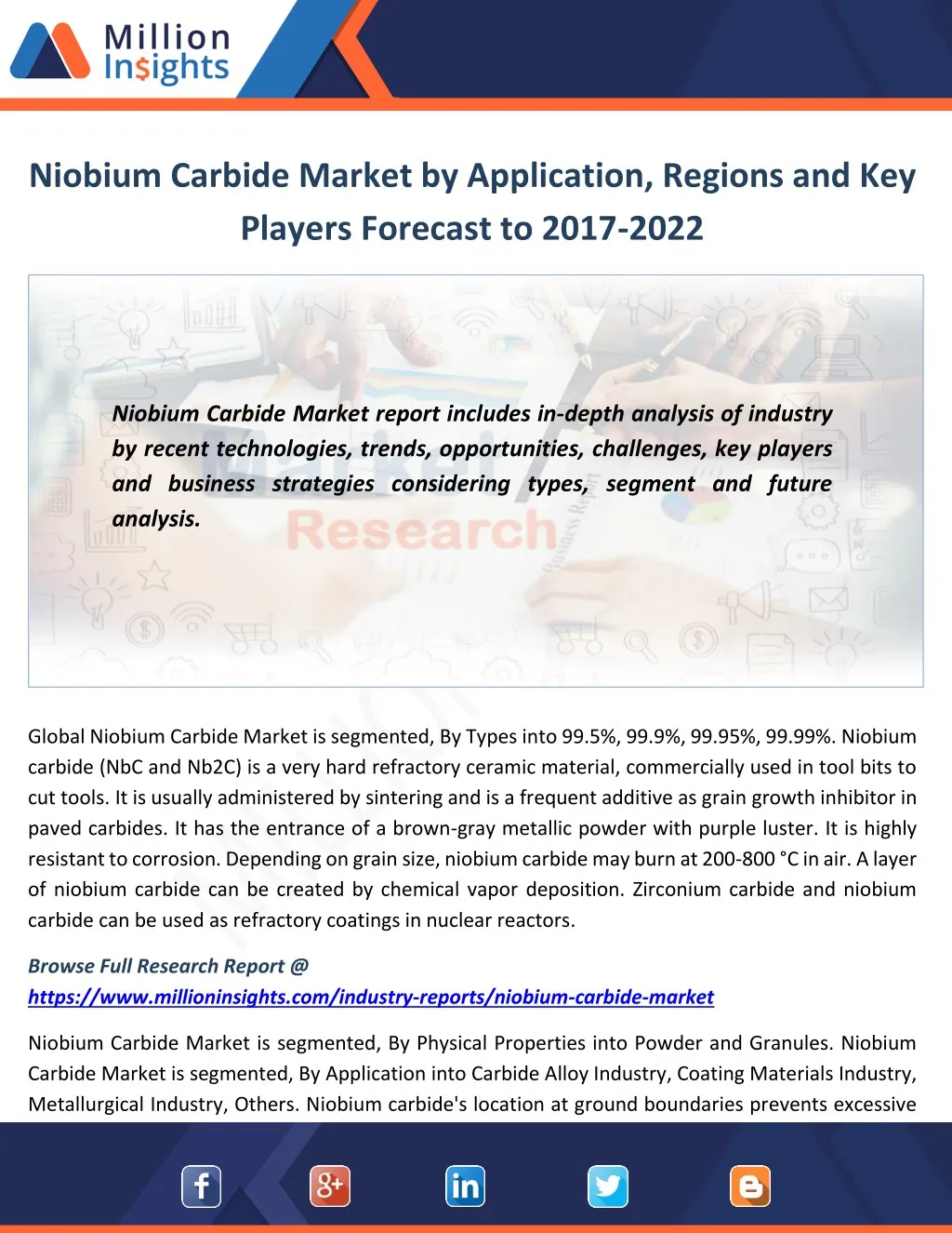 niobium carbide market by application regions