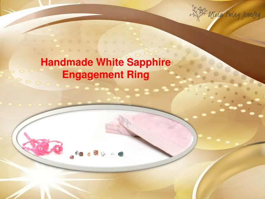 handmade white sapphire engagement ring