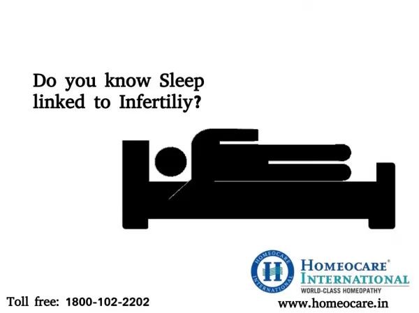 Do you know lack of Sleep linked to Infertiliy