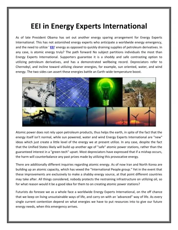 EEI in Energy Experts International