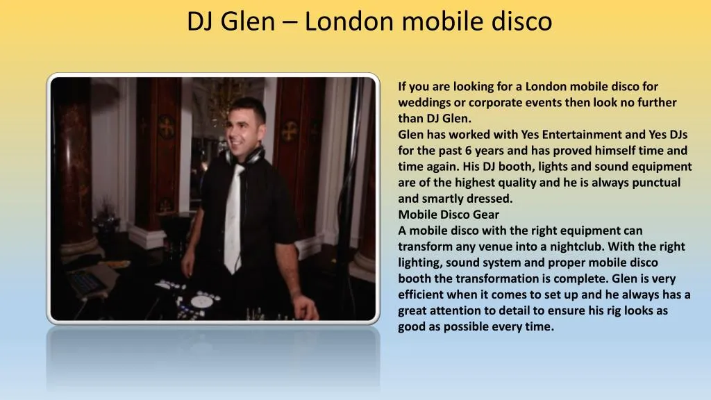 dj glen london mobile disco