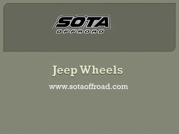 Jeep Wheels - www.sotaoffroad.com