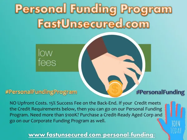 Personal Funding Program - FastUnsecured.com