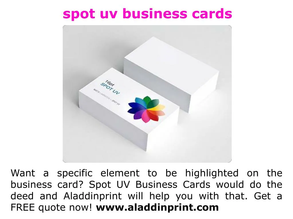 spot uv business cards