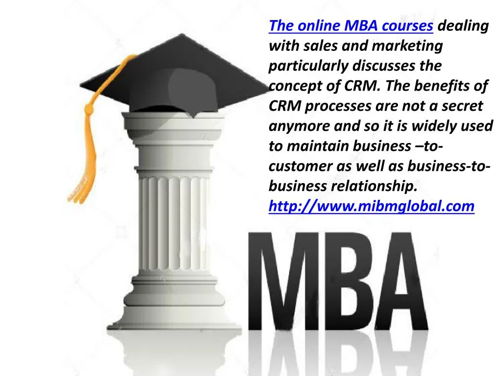 the online mba courses dealing with sales