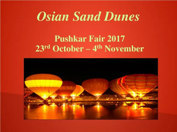 Pushkar Fair 2017