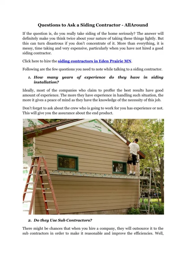 Siding Contractors and Home Window Installation Service