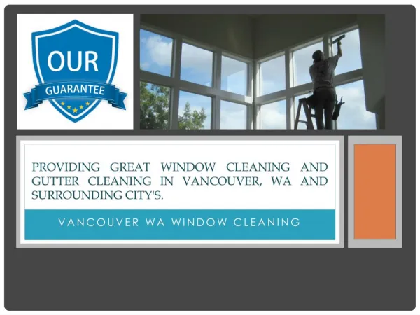 Vancouver wa window cleaning
