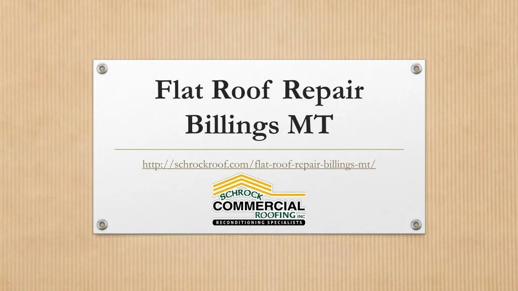 flat roof repair billings mt