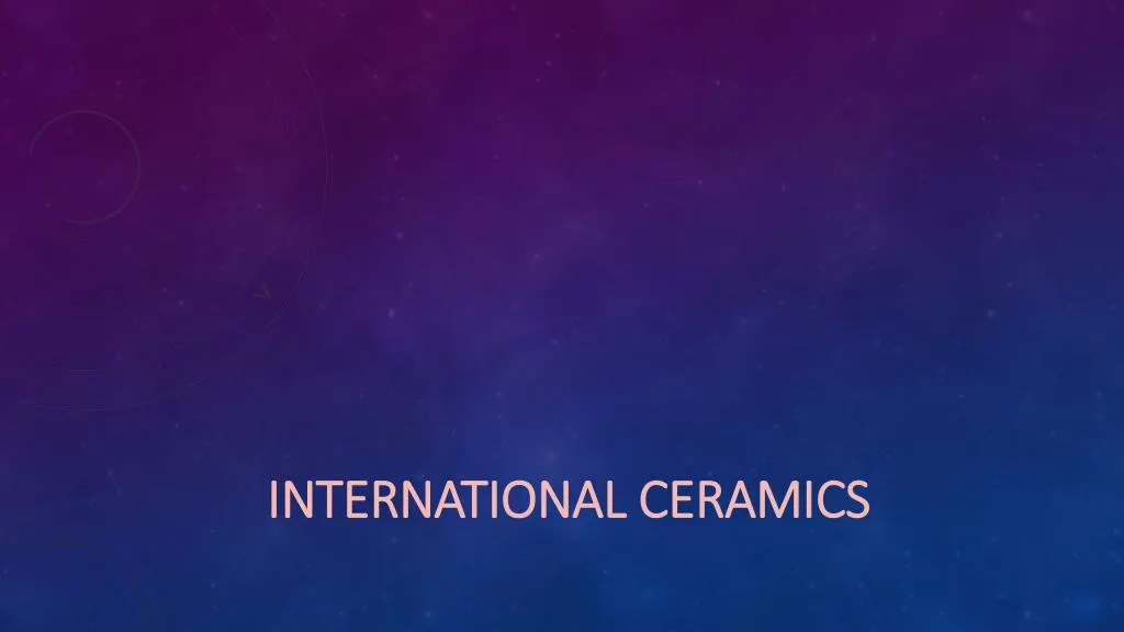 international ceramics